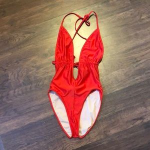 Red American Apparel Swimsuit